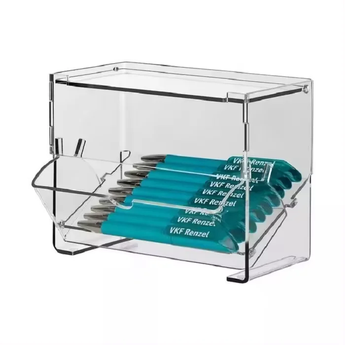 acrylic pen pencil dispenser clear acrylic organizer pencil Acrylic Pencil Storage Box Pen Holder