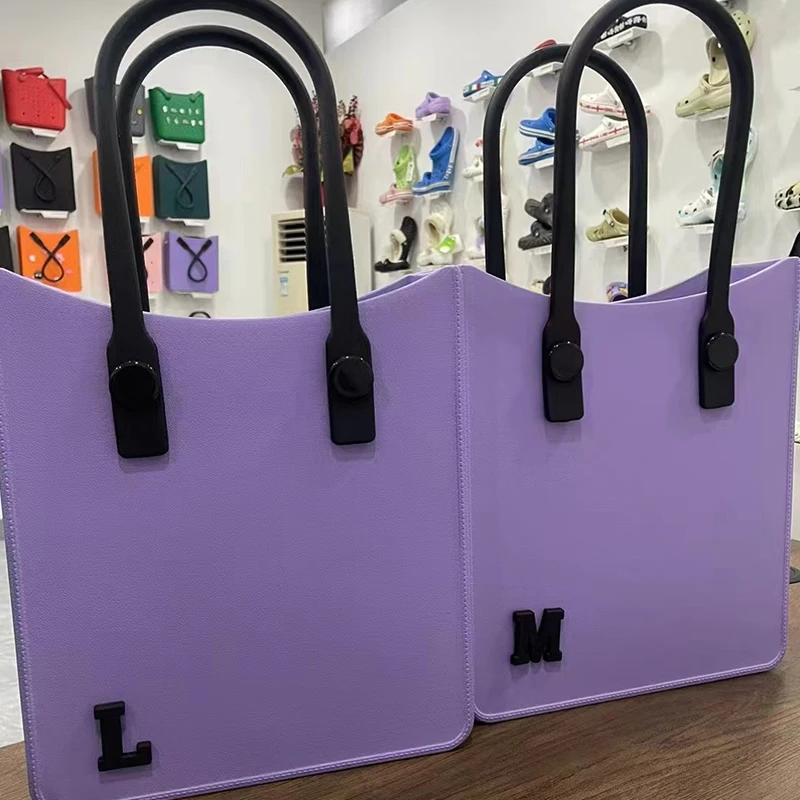 High Quality High Capacity EVA Shopping Handbag Rubber Waterproof Beach Bag OEM Can Punch Holes Silicone Bogg Bag