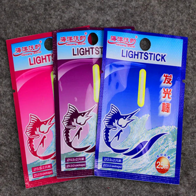 100bag/box Fishing Light Stick Night Fishing Glow Stick Luminescent Light Stick