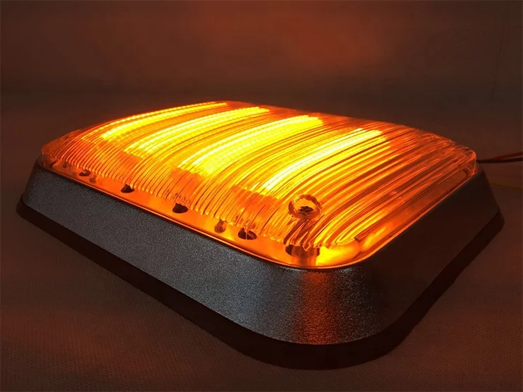 40 Watts Amber Red Blue White Green 9*7inch led square ambulance strobe warning light for vehicle