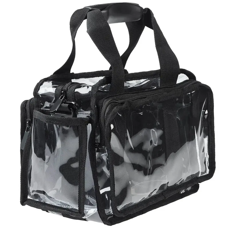 waterproof pvc cosmetic bag professional makeup kit tote organizer makeup artist clear bags with shoulder strap