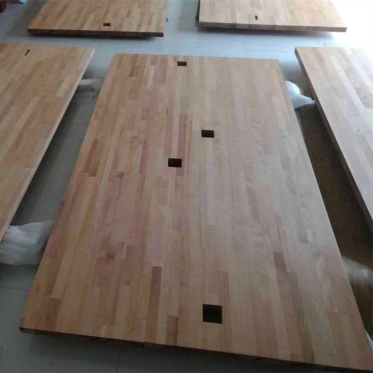 China Factory Professional Production And Sales Up To 6 Meters Long Solid Beech Finger Jointed Planks Wooden Countertop