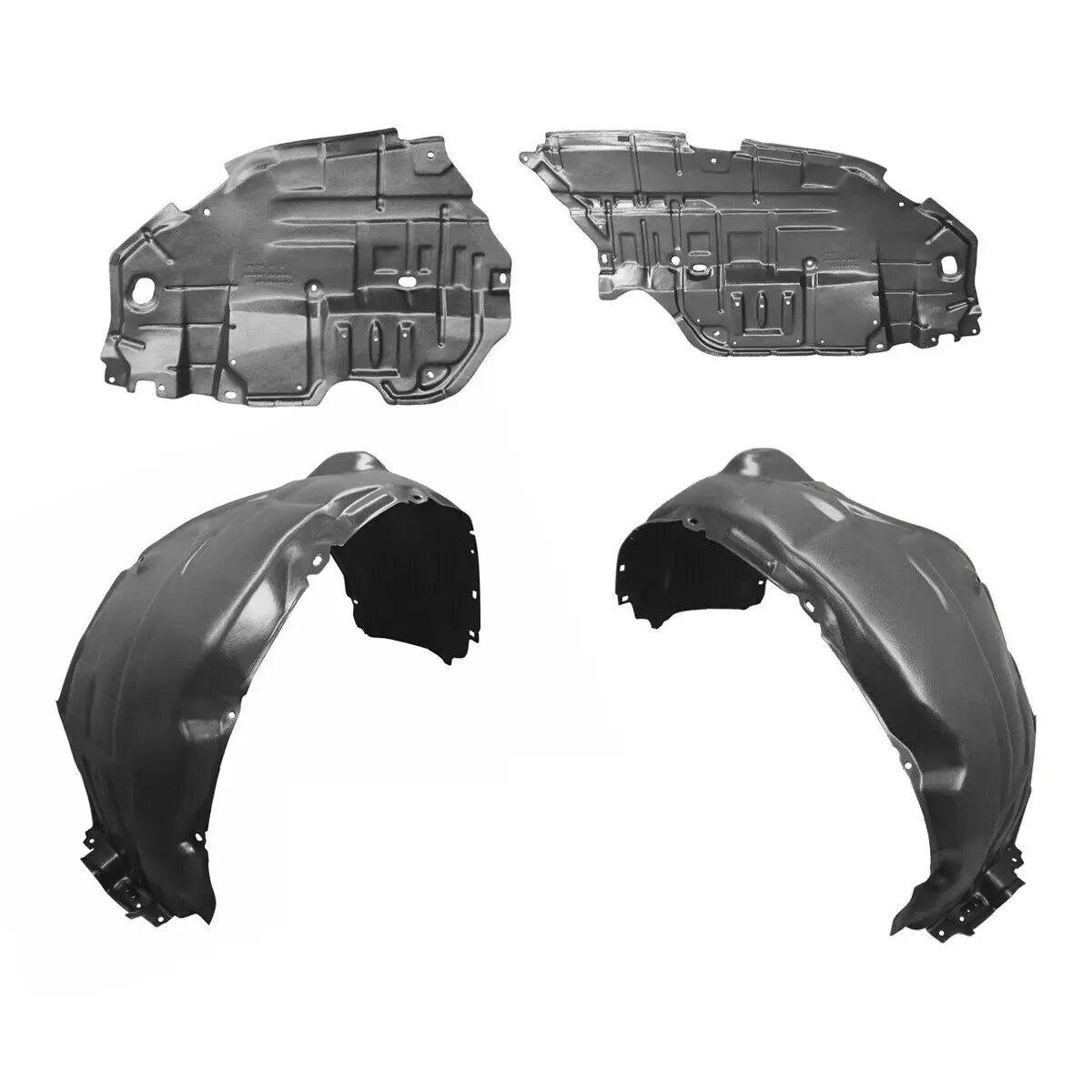 Fender Liner  Engine Under Cover Set w/ Clips For 2012-2013 Toyota Camry L LE