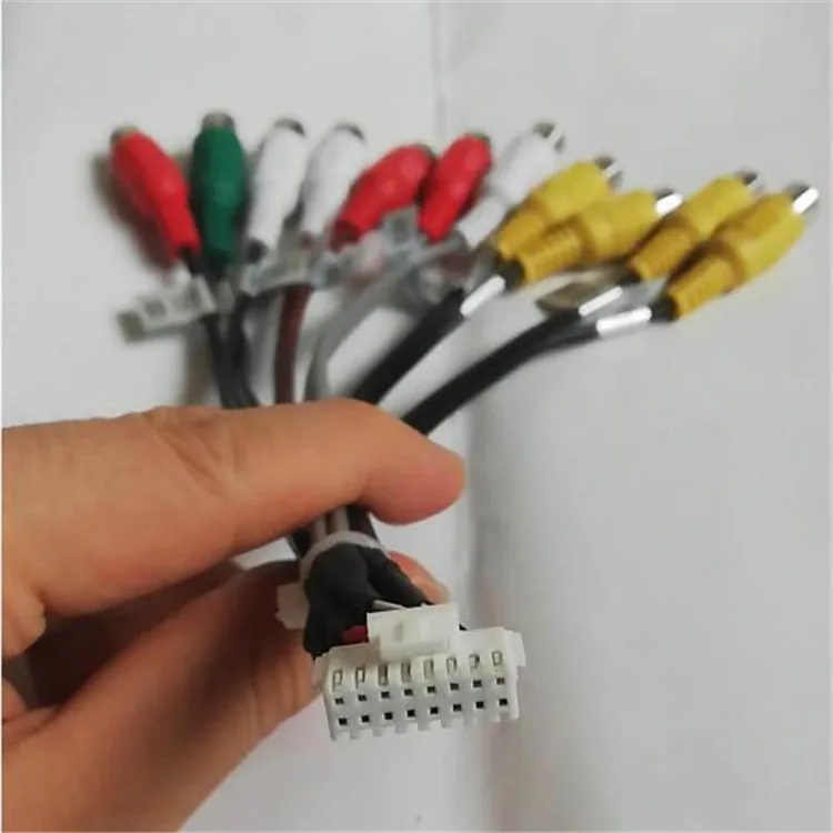 16pin RCA Audio line video input refitted power amplifier subwoofer for car DVD player navigation