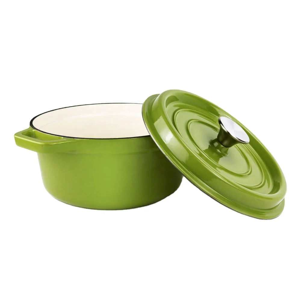 23CM Dutch Oven Enameled Cast Iron Massa Pot With Lid Saucepan Casserole Kitchen Accessories Cooking Tools