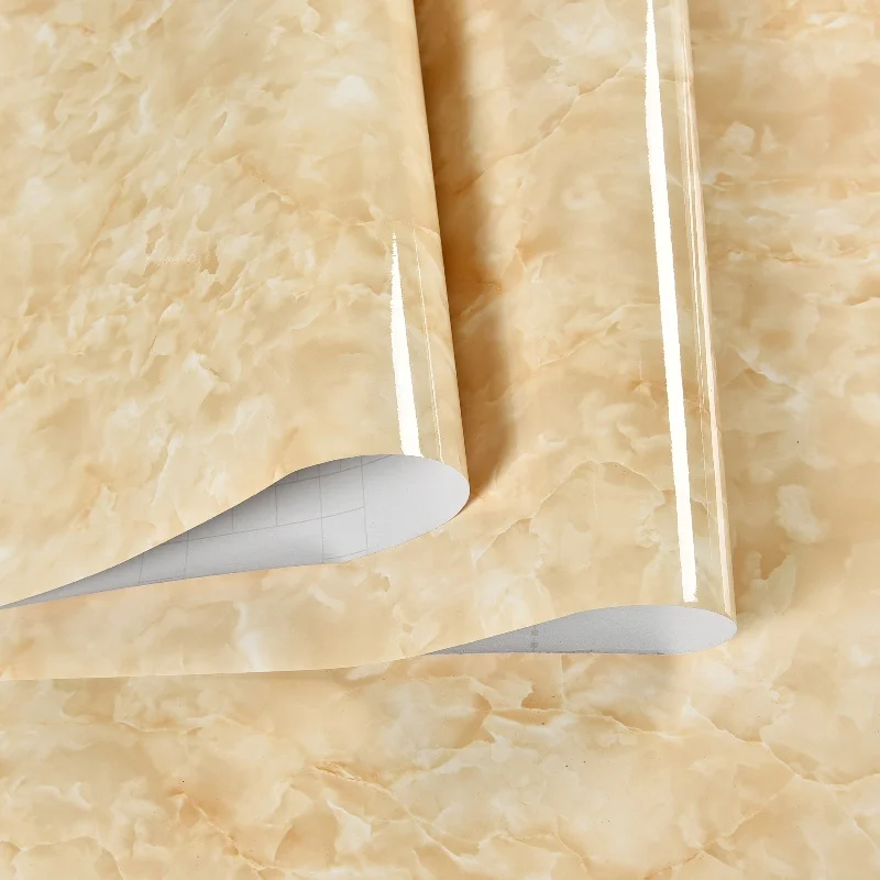 Free For Samples Dropshipping Marble Design Self Adhesive Safe PVC Background Countertop Decoration Wall Paper For Rolls