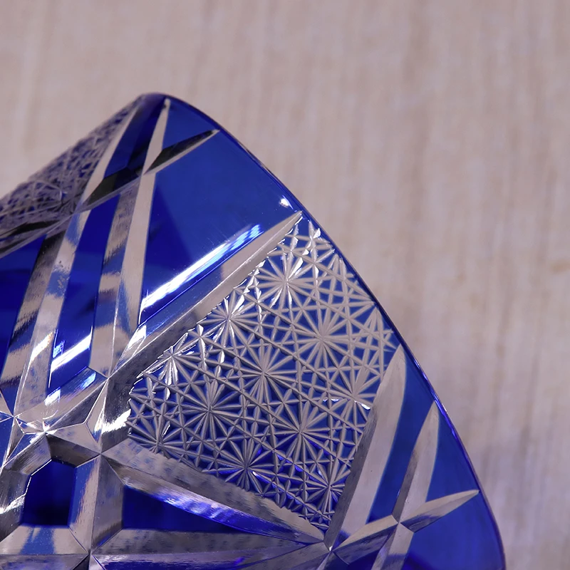 Delicate Glasses 270ml Edo Kirik oGift Package Exquisite Hand Cut To Clear Red Crystal Drink Water Glass Whiskey Cup Wine Glass