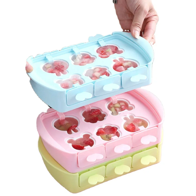 Fusimai творческий мультфильм Diy эскимо плесень решетки Хоккей детская коробка леденцы мороженое силиконовые формы