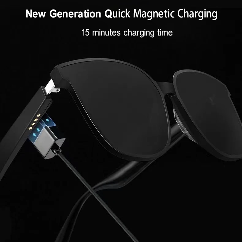 2021 Wholesale Polarized Lens Android Bone Conduction Smart Glasses with