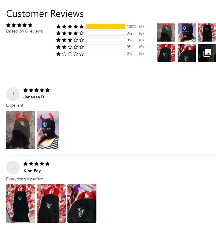 Custom winter horns ski mask beanie knitted black designer ski mask 3 hole