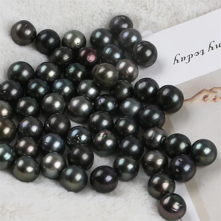 11-13mm Natural Seawater Tahitian Near Round Loose Pearl