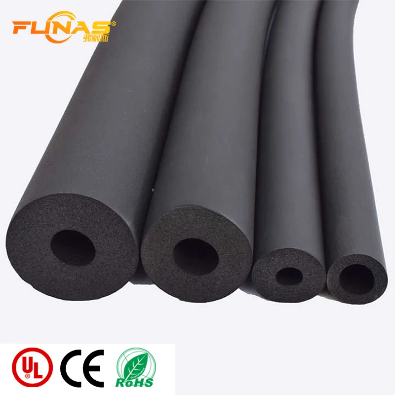Funas High Density Flexible Air Conditioning Pipe Insulation Rubber Foam Tube