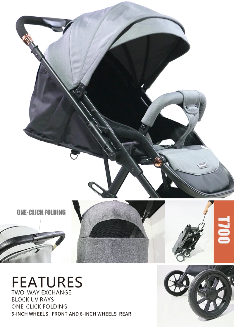 Baby Tricycle Children Ride Carriage Car Buggy Board Luxury 3 In 1 Baby Carriage
