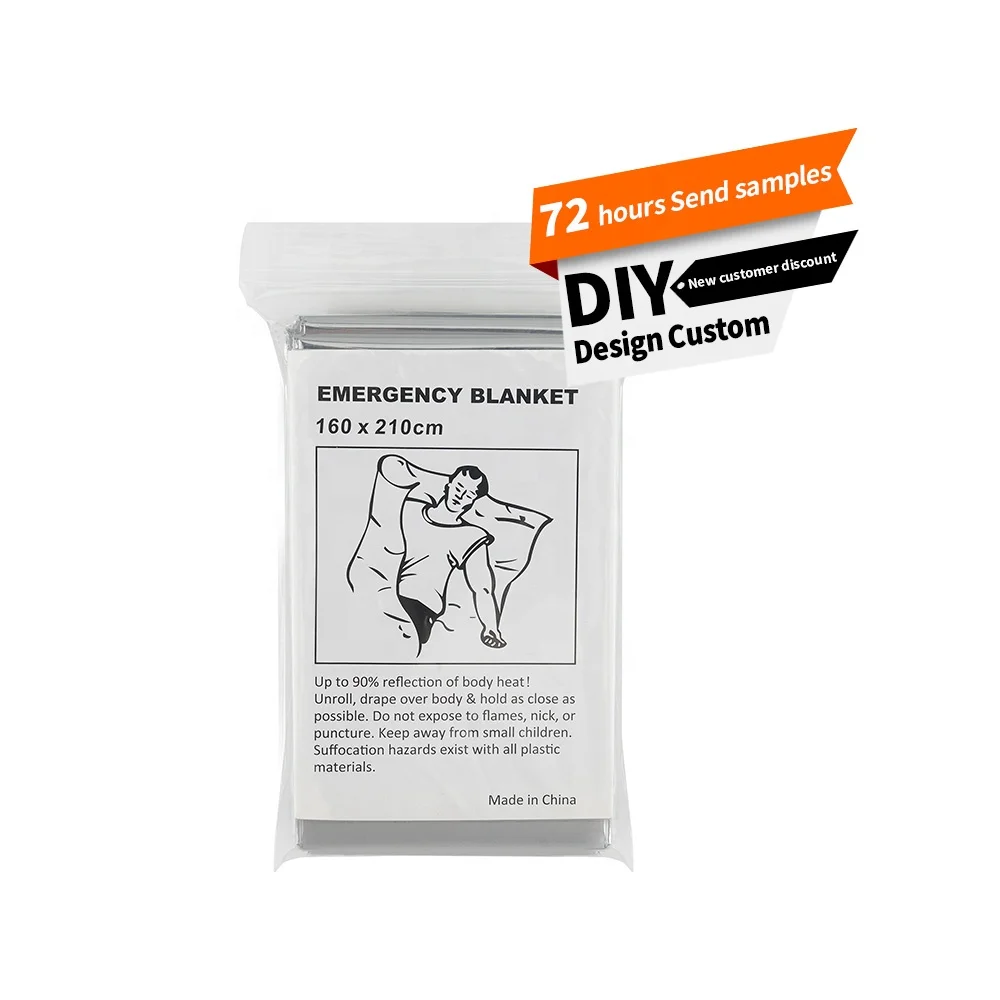 First Aid Rescue Aluminium Foil Waterproof Outdoor Survival Emergency Blanket Fire Mylar Thermal Blankets Green Gold Silver