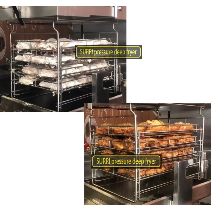 SURRI new design USA Henny Penny customized automatic chicken gas electric commercial pressure deep fryer for 8 chickens