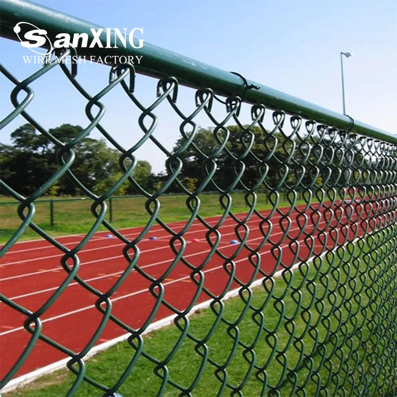 Sustainable Wholesale Industry Used hot Dipped Galvanized PVC coated Iron Wire Mesh Chain Link Fence For Baseball Fields
