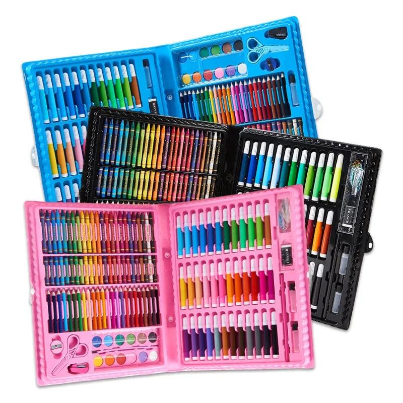 Most Popular Arts 150Pcs Colors Pastel Crayon Stationery Color Gift set Children Art Drawing Set