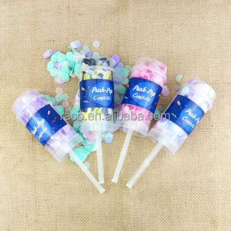 hot sale handheld small cannon DIY gender reveal confetti poppers push pop confetti