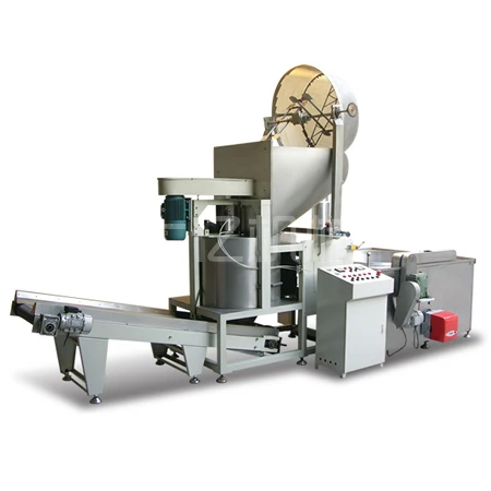 high quality electric gas 304 pellet automatic continuous food frying conveyor fried machine fried corn snack equipment