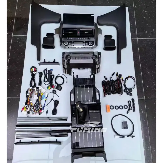 Lexus GX460 interior upgrade gear shift center console modification dashboard large screen installation interior panel