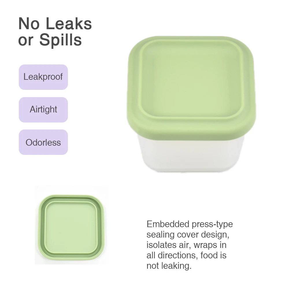 New trendy 100% leakproof kids snack fruit candy 3.5oz 4oz non toxic kids cartoon reusable 2024 silicone baby food container