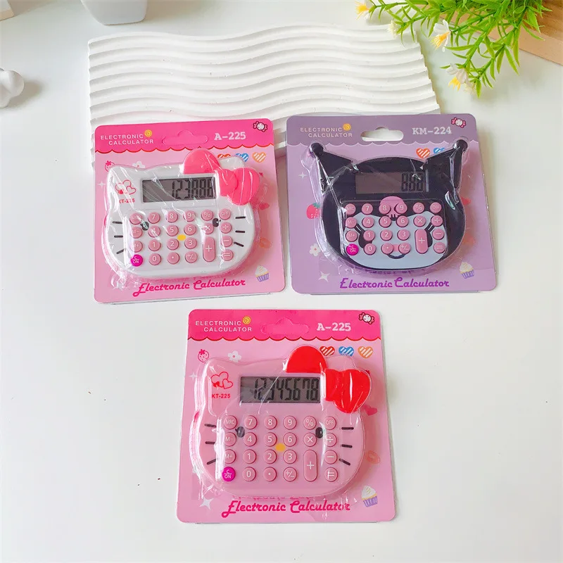 Hot Sale Anime Student Handheld Calculator kawaii anime HelloKittyKuromi desk calculator office school stationery student gifts