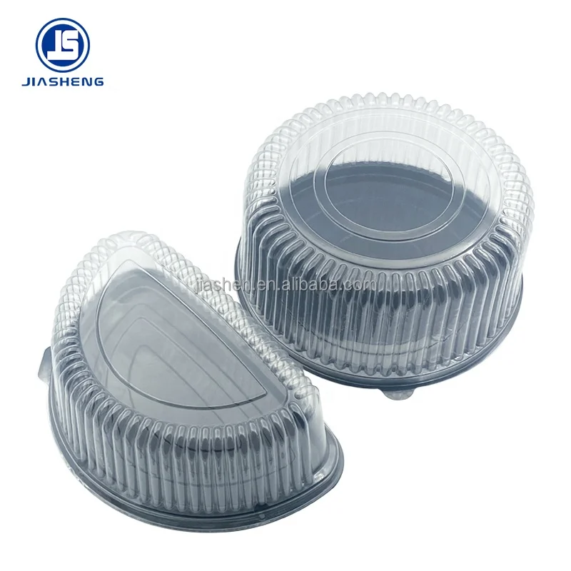Round Cake Containers Cake Packaging Box Clear Plastic with Dome Lid Disposable 8-inch Food Manufacturer PET Cake Packing