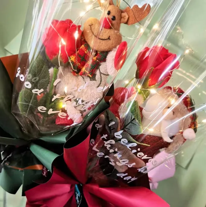 wholesale artificial luxury handmade bouquet christmas decorative flowers