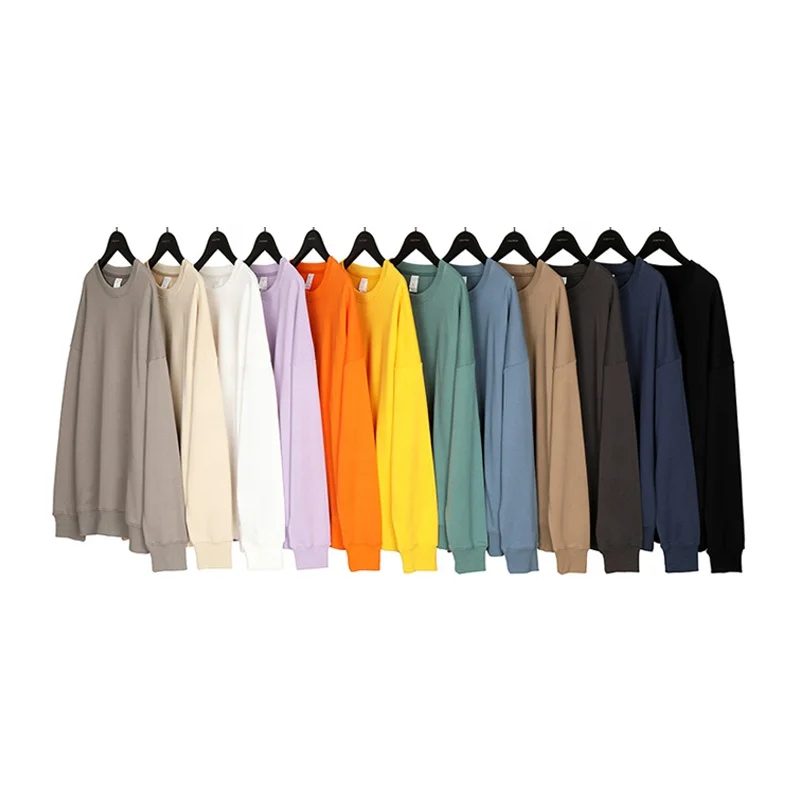 
High Quality 100% Cotton Pullover Oversized Hoodie Custom Logo Crewneck Sweatshirt 