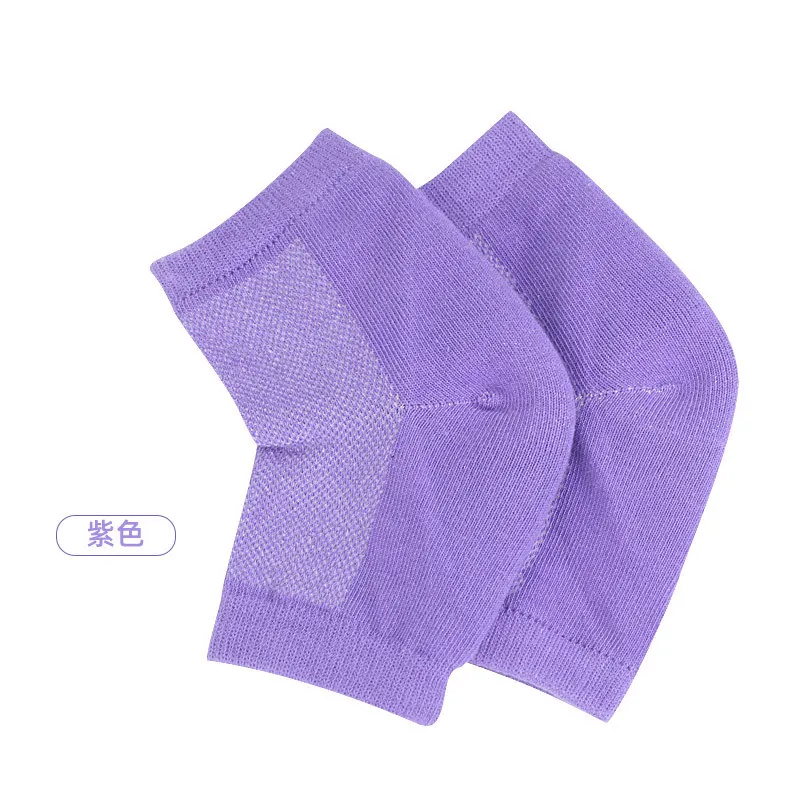 Moisturizing Silicone Gel Heel Socks for Dry Hard Cracked Skin Open Toe Recovery Socks Day Night Care