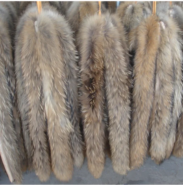 
DIY Clothing Hood Trim Real Fox Fur Trimming Raccoon Fur Strips 