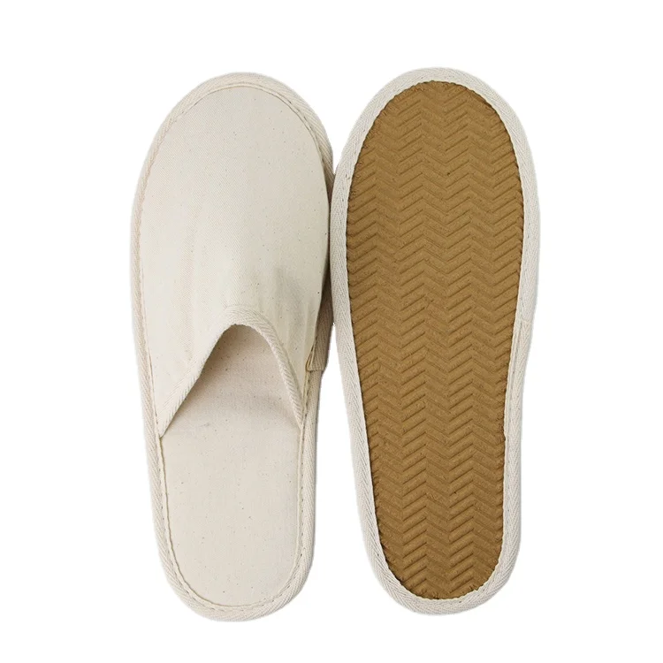 Eco-friendly Hotel Custom Slipper Fibre Thinned Cotton Slipper Degradable Eco Slippers
