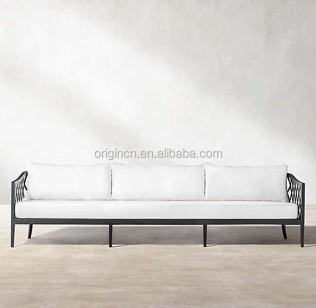 Modern Style Outdoor Garden Furniture European Neoclassical Deep Seat Rustproof Forged Aluminum Sofas