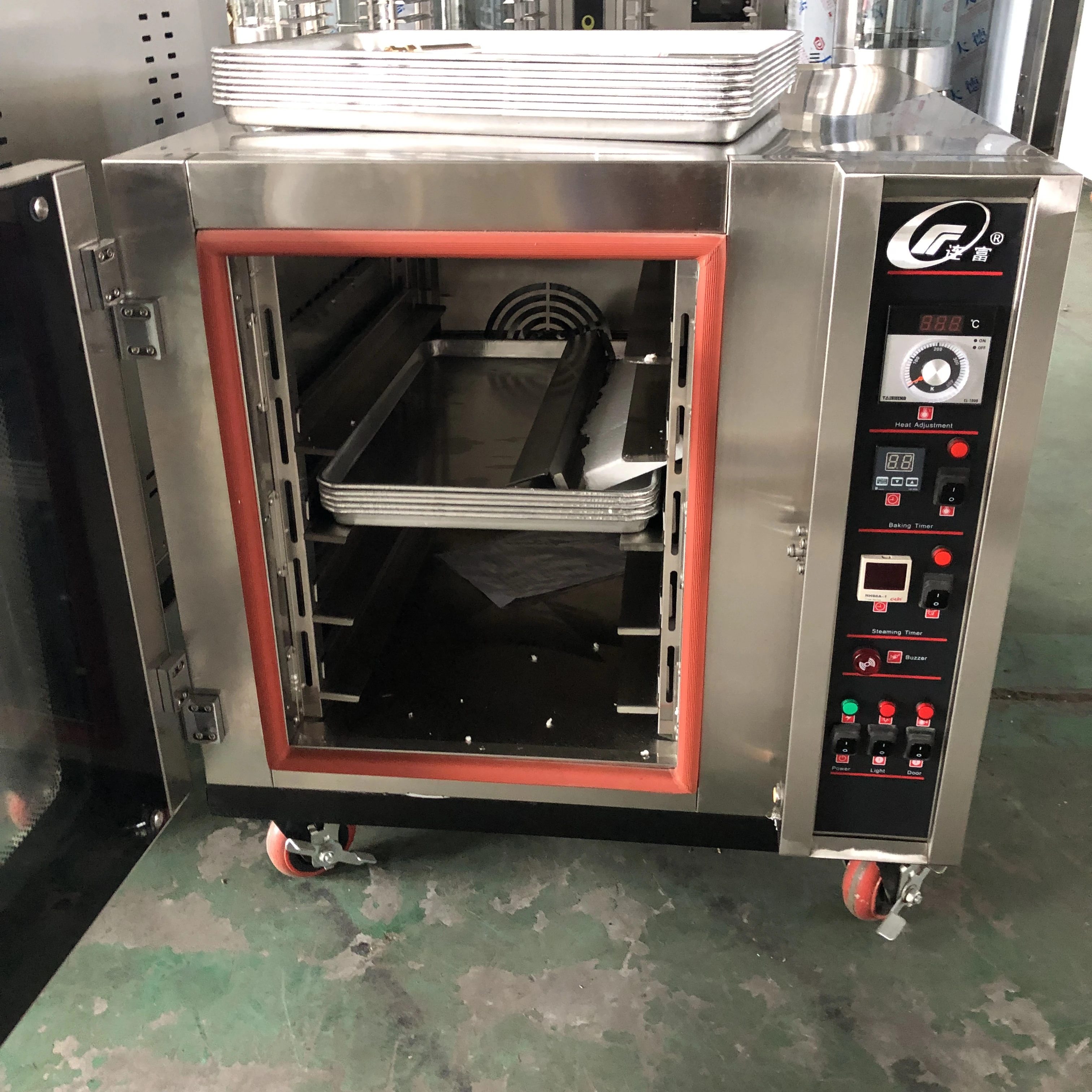 Automatic commercial electric gas hot air convection oven for bakery