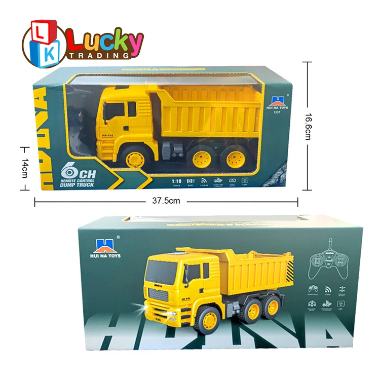 Huina 1/18 RC Dump Truck Toys 2.4G Project Remote Control Vehicle Kids Construction Engineering Series Radio Control Toys