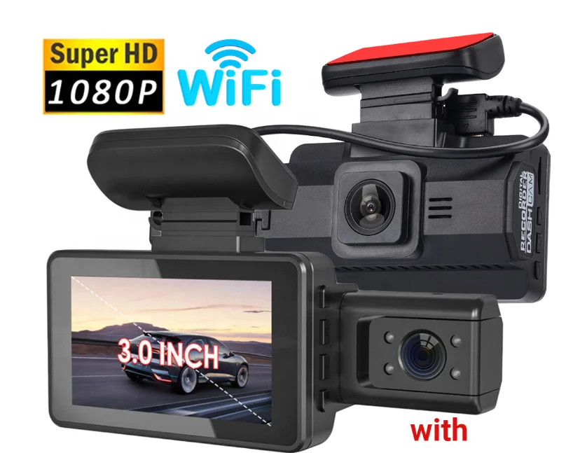 Dashcam Dual Camera 1080P HD Inside Front Rear Camera Drive Recorder Car DVR Auto 170 Degree Wide Angle Night Vision Camera