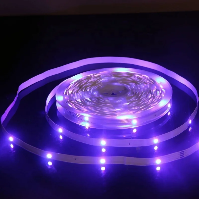 Смарт RGB Светодиодная лента Bluetooth пульт дистанционного управления ТВ ПОДСВЕТКА 24 клавиши 12 В WS2811 Адресуемая длина 1 м бытового использования 24 В вход ПВХ