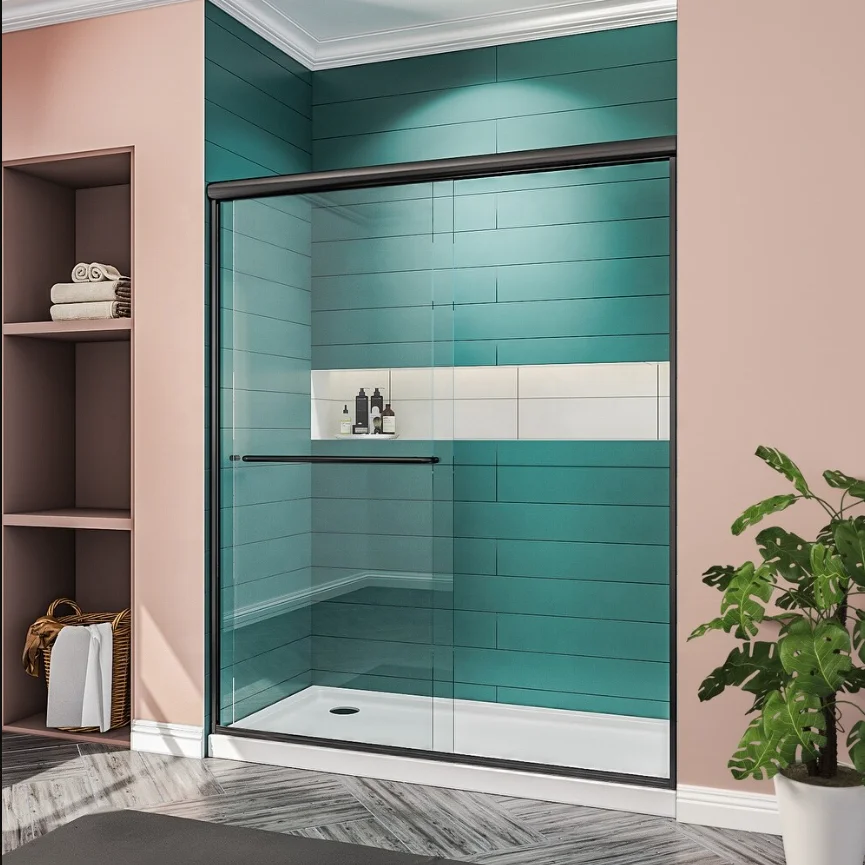 Oumeiga оргстекло раздвижные простые душевые современные двери для ванной комнаты 60x72'