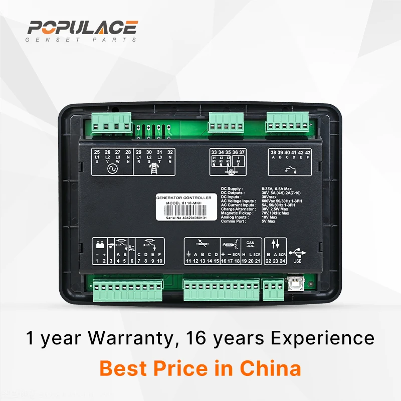 POPULACE dse genset synchronization control dse6110 generator controller dse6110 mkiii electrical panel board dse6110  cdse61110