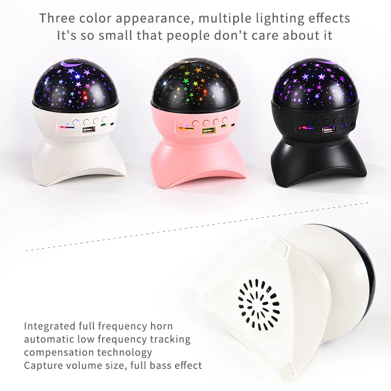  new USB battery rechargeable multicolors wifi bluetooth music led 6w starry projector night light for kids baby