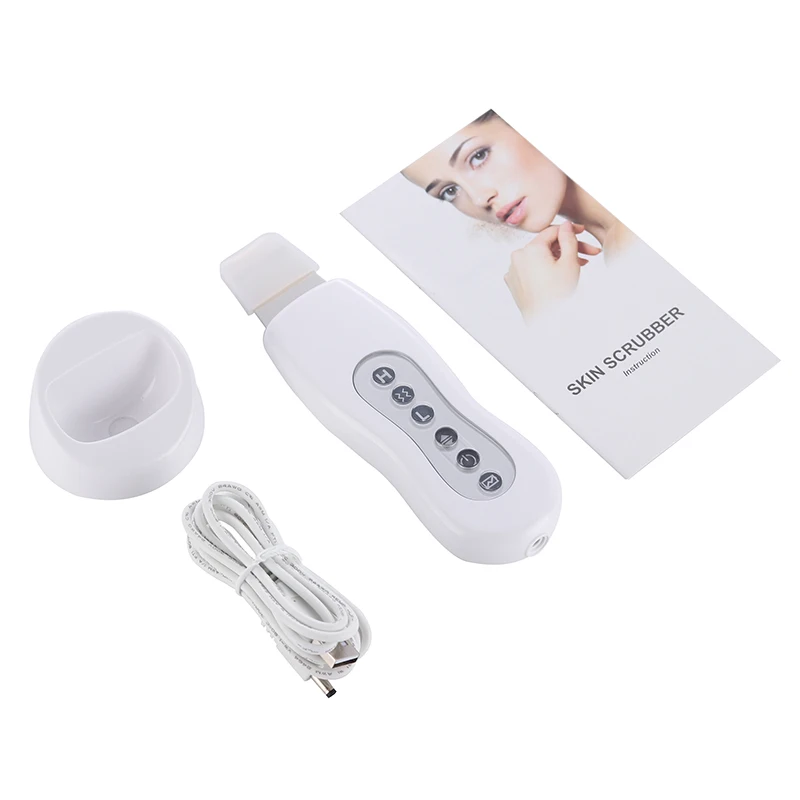 OEM scrubber Home Use Facial Exfoliator Ultrasound Neck Massager Skin Scrubber