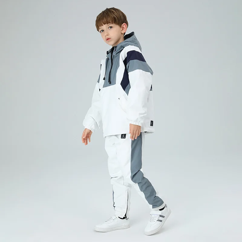 Manufacturers Children Winter Snow Wear Snowsuit Windbreaker Jacket Waterproof Pants Warm Thick Ski Suit Boys Girls Snow Suit