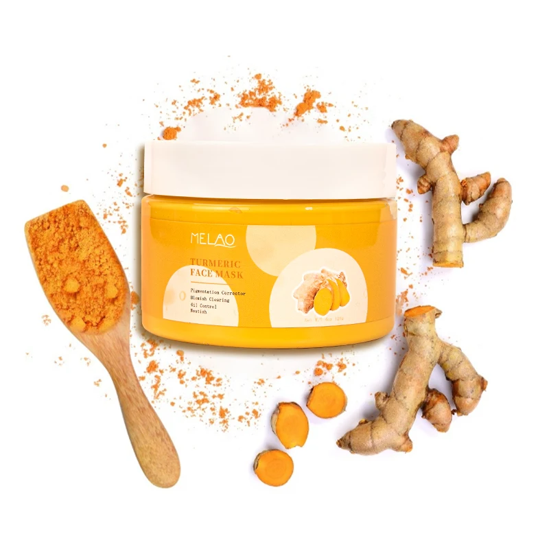 Best Selling Products Private Label Organic Yellow Bentonite Clay Facial Mask Skin Care Turmeric Mud Face Mask