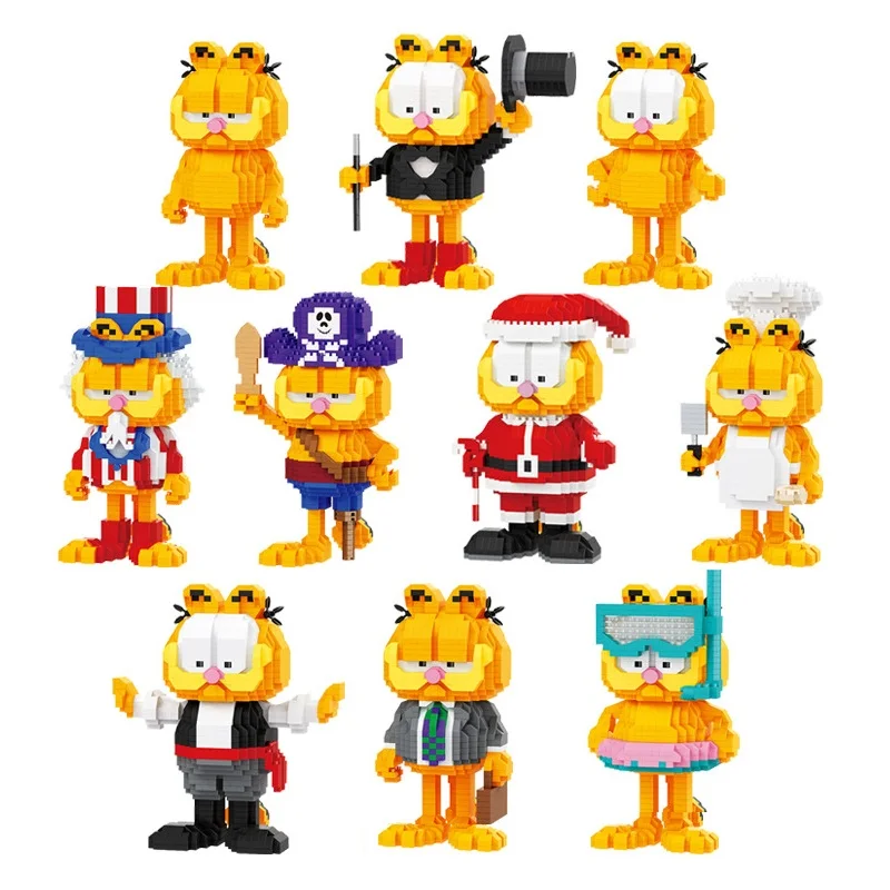 Mini Blocks Balody Magic Cartoon Garfields Cat Anime Collection Building Toy Christmas Bricks for Kids Present Girl Gift 18336