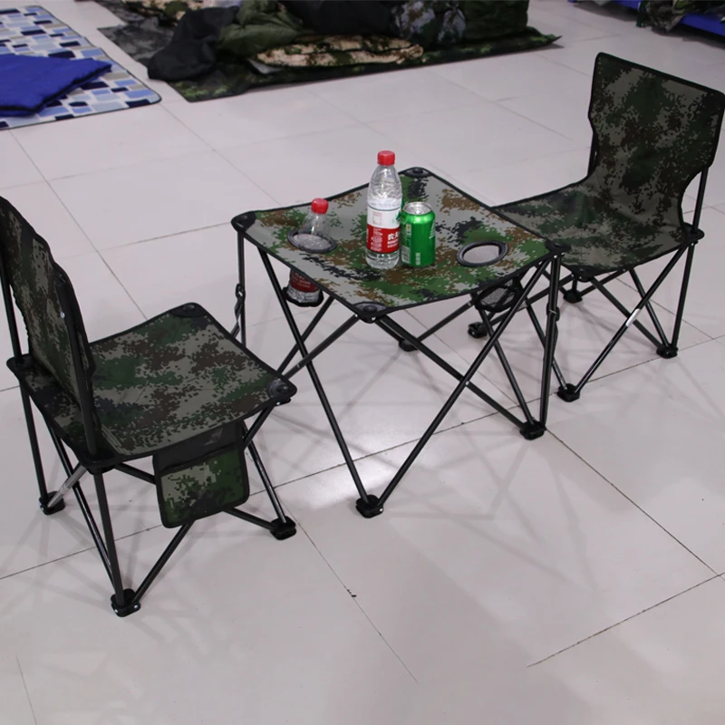 Wholesale factory customizes outdoor folding chairs with adjustable single and double camping tables and chairs