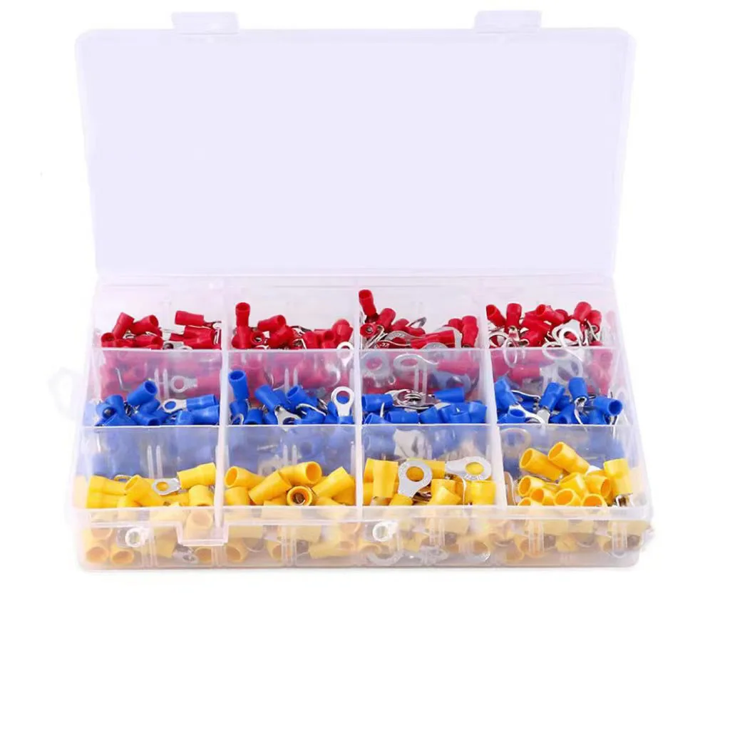 360pcs Mixed Quick Disconnect Electrical Insulated for Automotive Car Motorcycle Boats O type terminal block connector