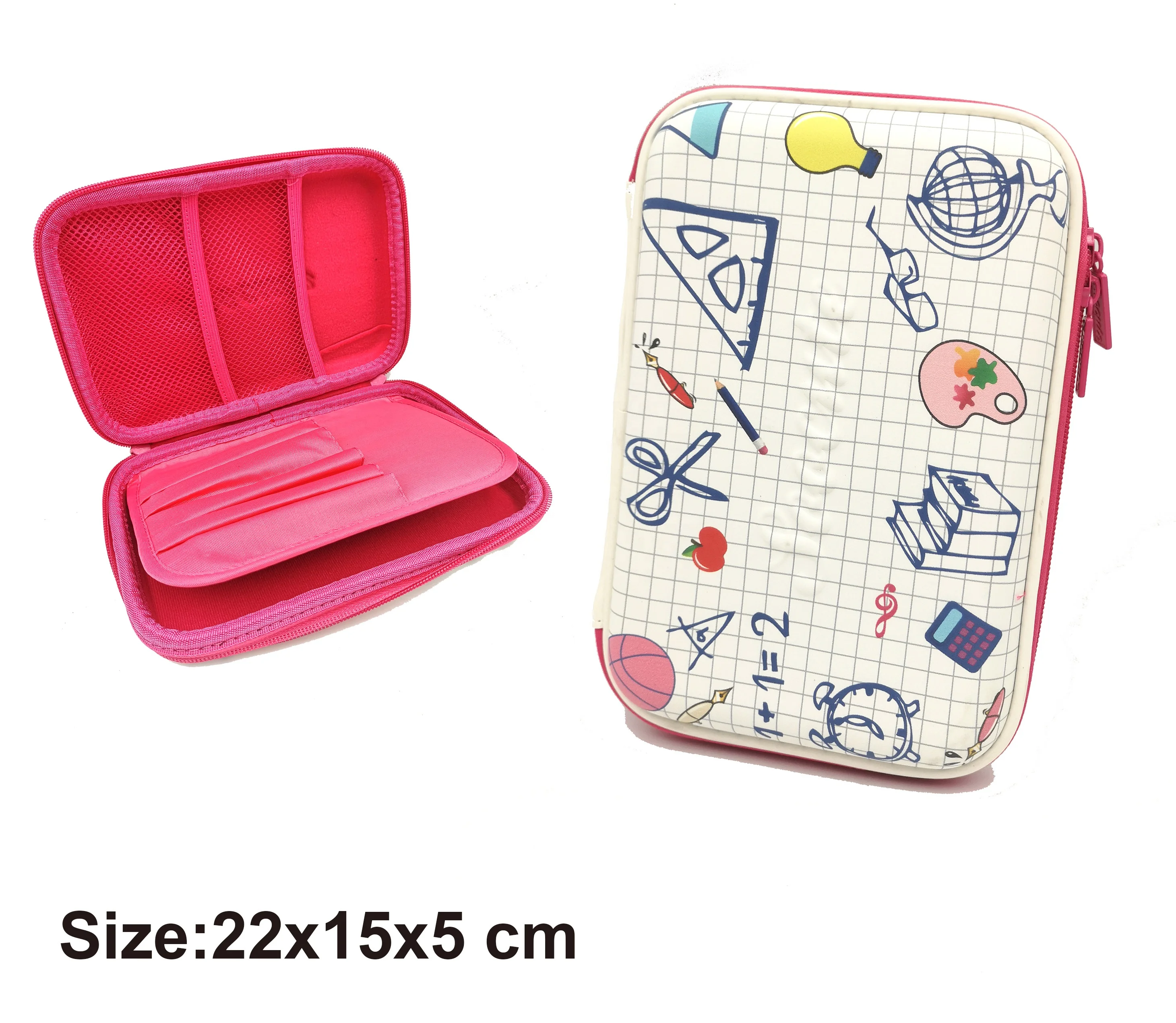  Promotional Large Capacity Cute Pencil Bag Zipper Case Made In China EVA pencil