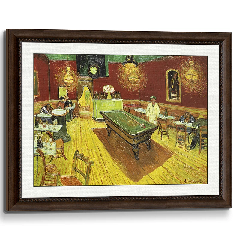 The Night Cafe by Vincent Van Gogh 3D Printabstract wall canvas oil painting for living room, Home decor modern artwork wall art