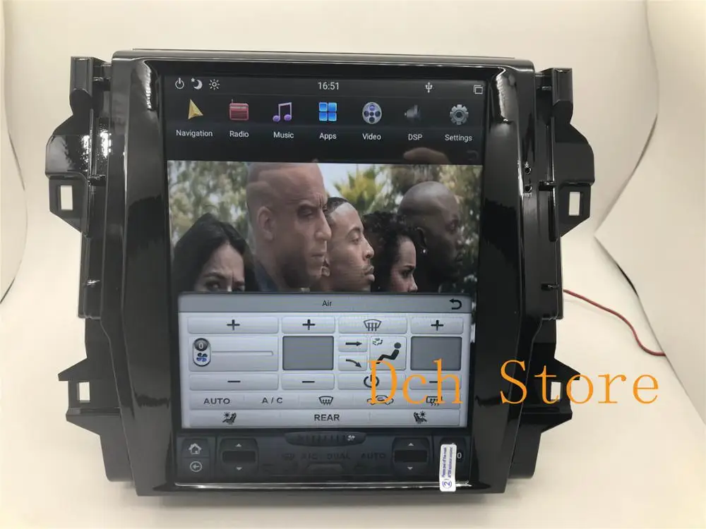 12.1 inch Vertical tesla style Android 9.0 Car DVD player GPS for Fortuner 2016- 2019 PX6 CARPLAY RADIO IPS STEREO NAVIGATION