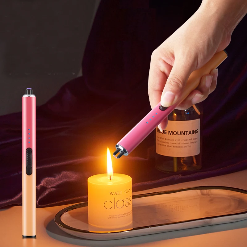 Cheap long slim electric windproof kitchen aromatherapy candle arc lighter